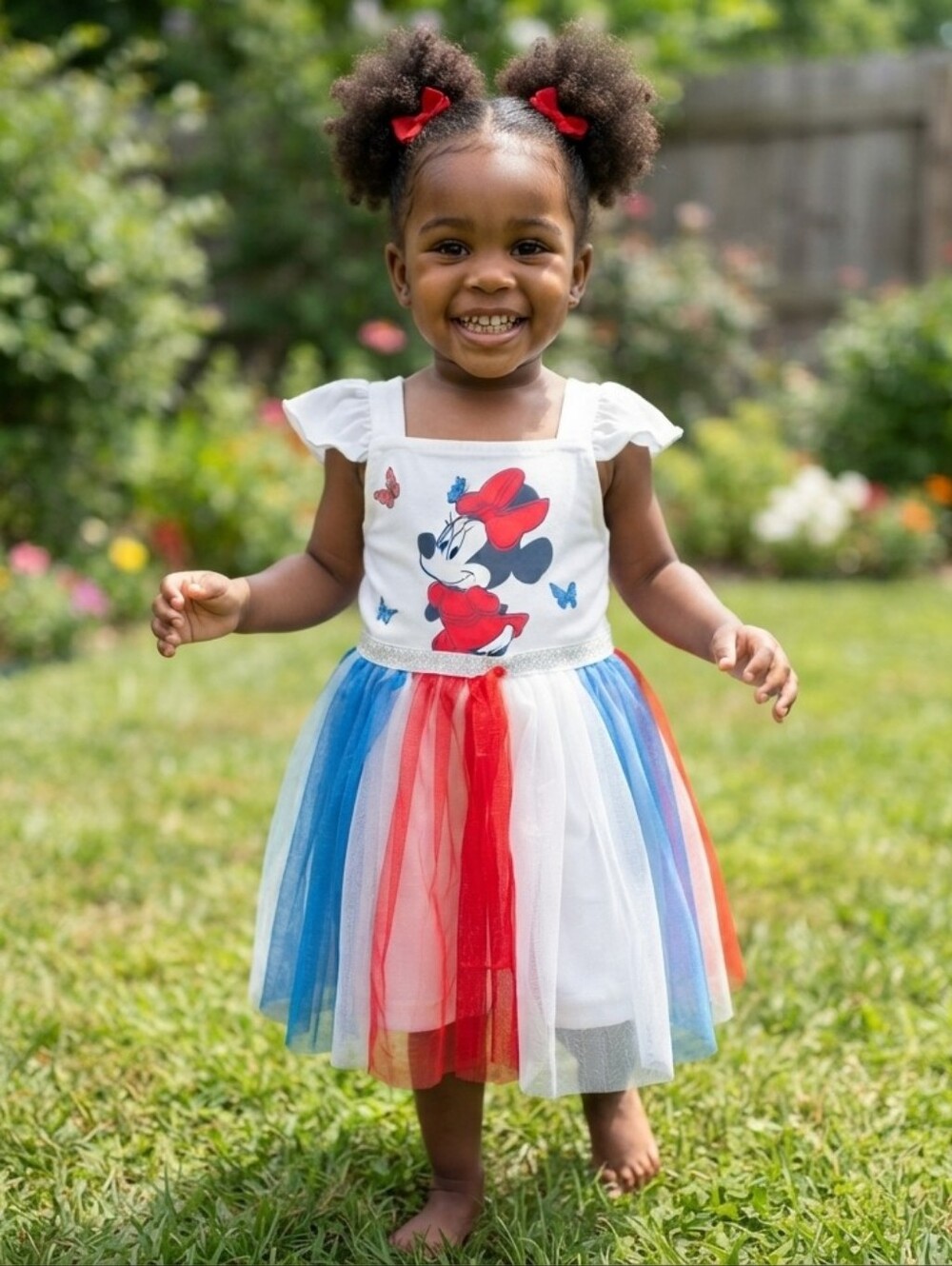 Disney 18M Minnie Mouse Red, White, and Blue Dress